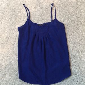 Blue, silk tank- top